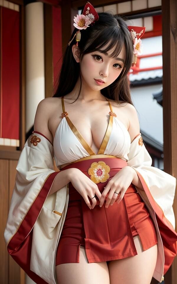 サンプル画像1:神聖な場所で巫女とやり放題 ボンキュッボンの神ボディー(＋Be) [d_310327]