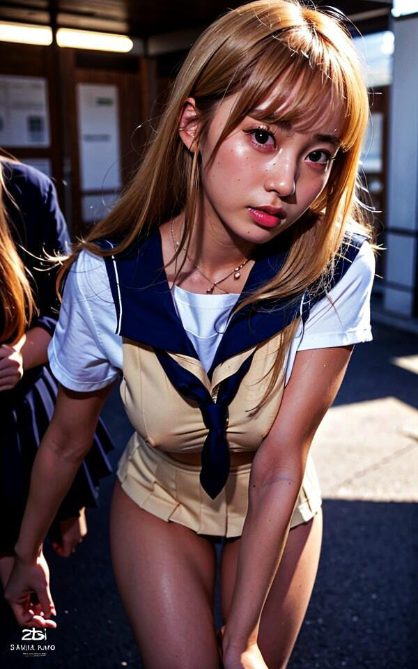 サンプル画像1:【凌●】芋ギャルー校内の晒し物ー(ブロンドジャスティス) [d_310386]