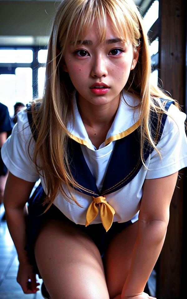 サンプル画像3:【凌●】芋ギャルー校内の晒し物ー(ブロンドジャスティス) [d_310386]