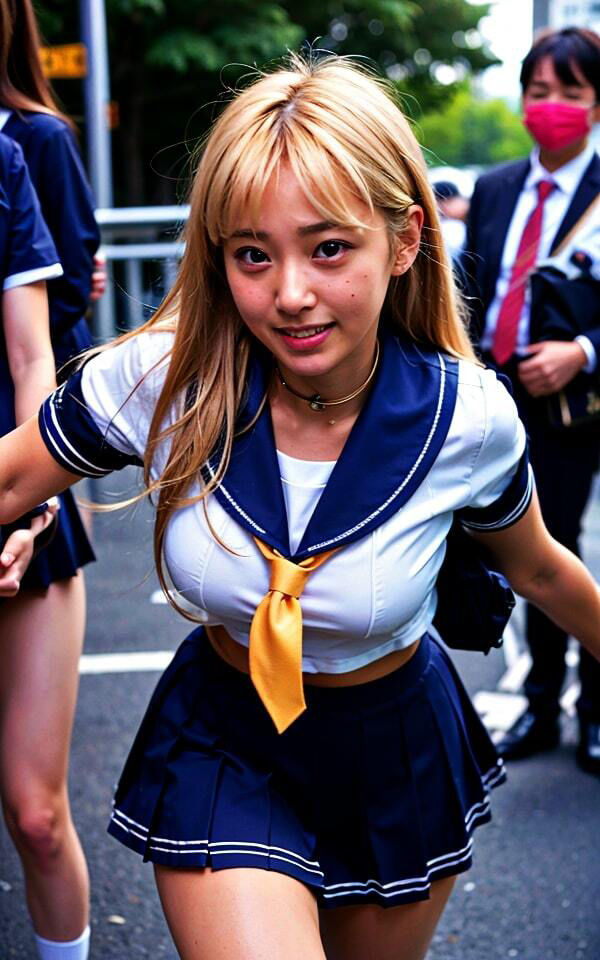 サンプル画像5:【凌●】芋ギャルー校内の晒し物ー(ブロンドジャスティス) [d_310386]