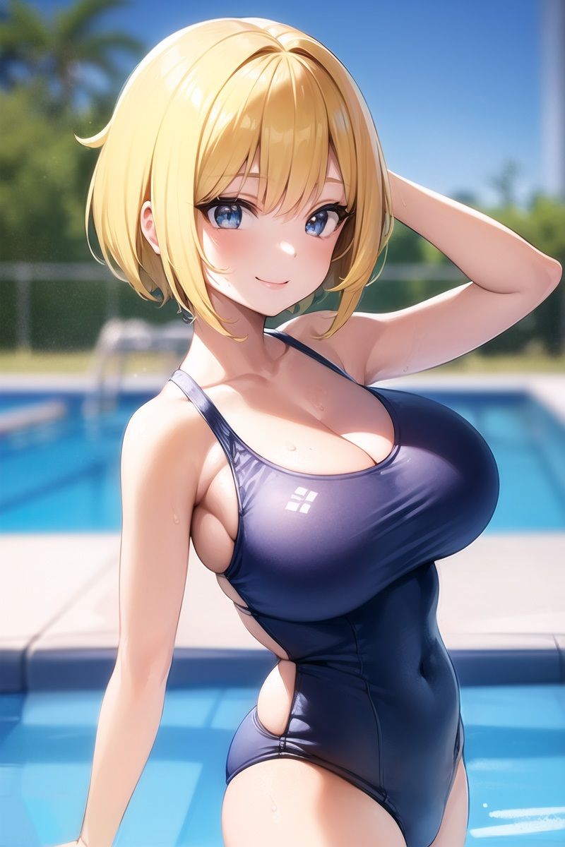 サンプル画像4:巨乳しかいない水泳部 〜スク水からはみ出そうなおっぱい〜(あんぷりふぁー) [d_310460]