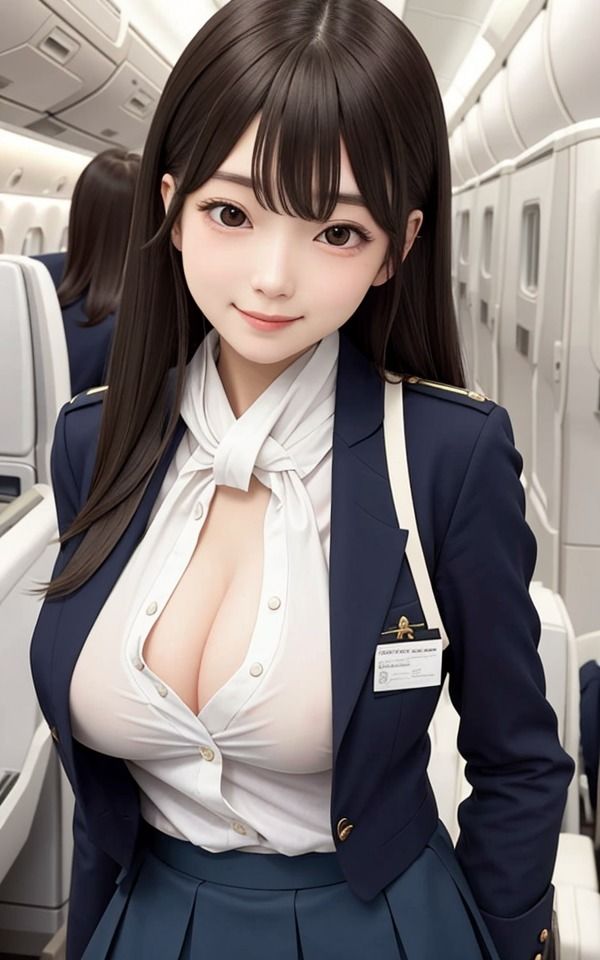 サンプル画像5:僕の初恋は飛行機で出会った童顔スチュワーデス 可愛い彼女に一目惚れ 巨乳CA(レモンみるく) [d_310469]