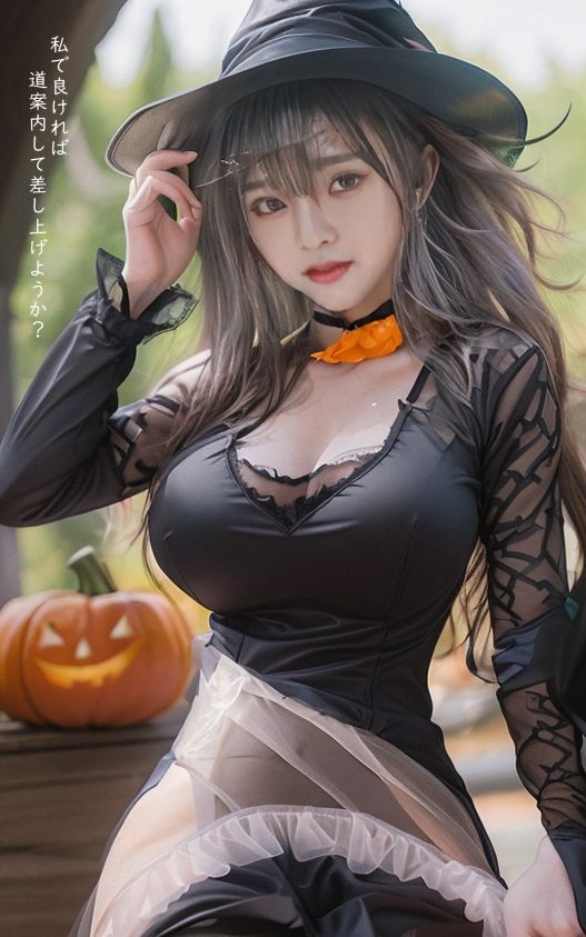 サンプル画像4:ドキドキ？AI★HALOWEEN(アサイちゃん) [d_310478]