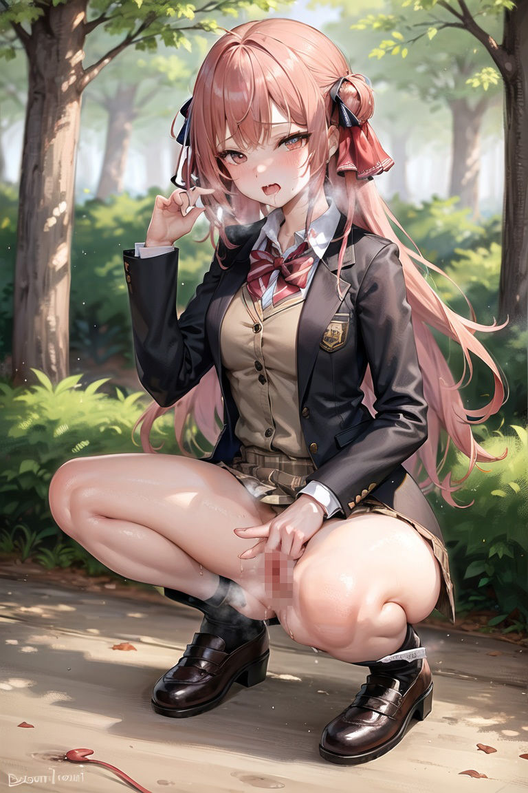 サンプル画像1:屋外で我慢できずにおしっこしているところを見られちゃう女子校生 Vol.1(前田 加奈) [d_310638]