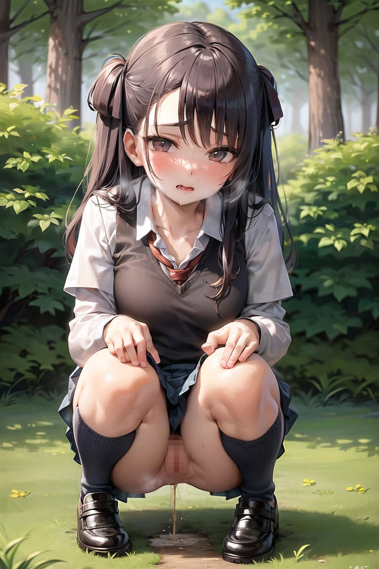 サンプル画像3:屋外で我慢できずにおしっこしているところを見られちゃう女子校生 Vol.1(前田 加奈) [d_310638]