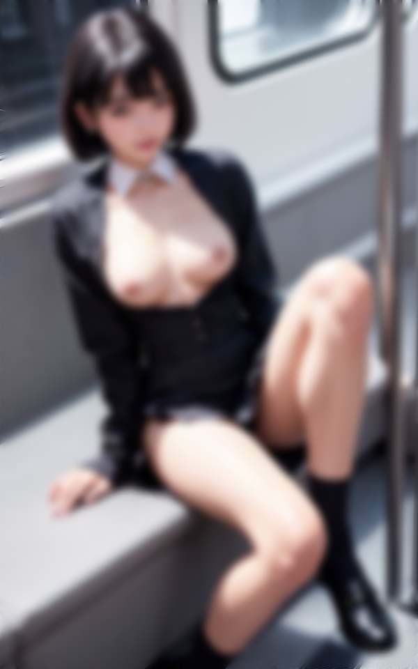 サンプル画像3:電車の向かいに座ったあの子が誘惑してきた…処女・制服露出(高画質撮影会) [d_310644]