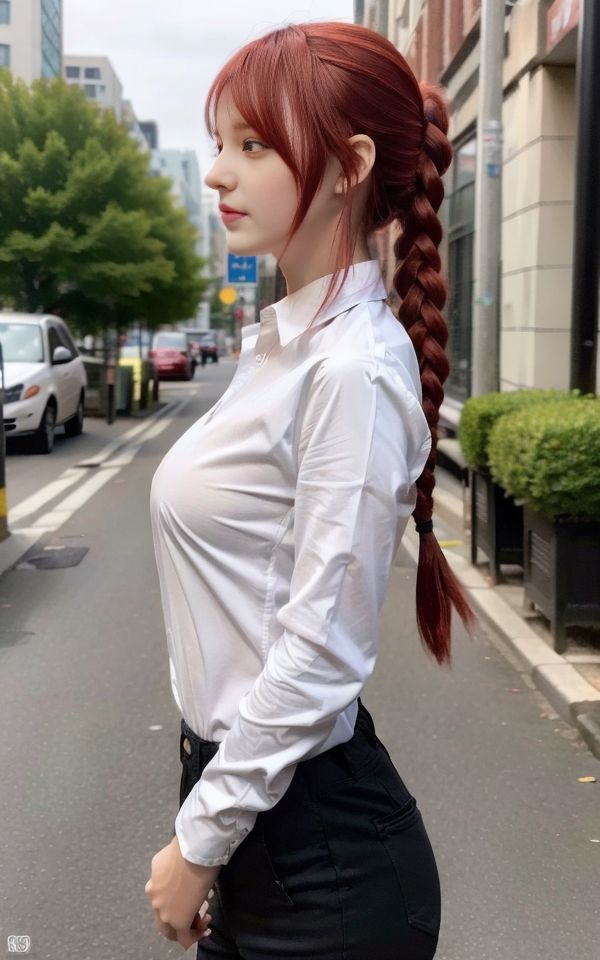 サンプル画像1:マキマ風コスプレ 清楚少女(PornAI) [d_310712]