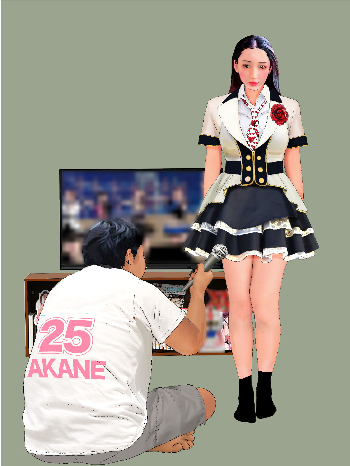 サンプル画像4:下着図鑑風着せ替え絵本『ちはる28歳』5隣のオタクの言いなり編コスプレ潮吹き(Girlboy) [d_310800]