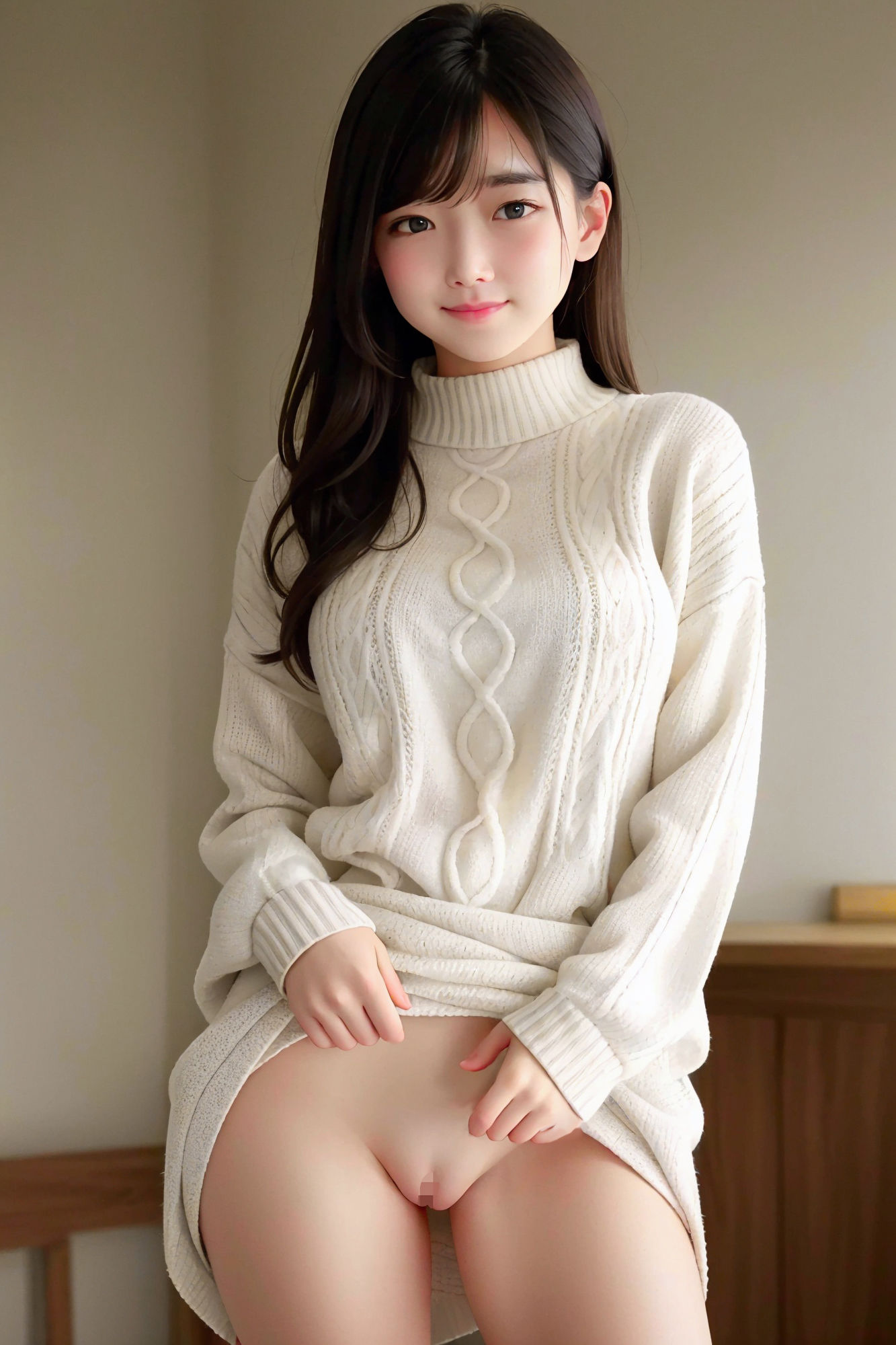 サンプル画像2:誘惑ニットワンピースさん(ここじゃないどこか) [d_310824]