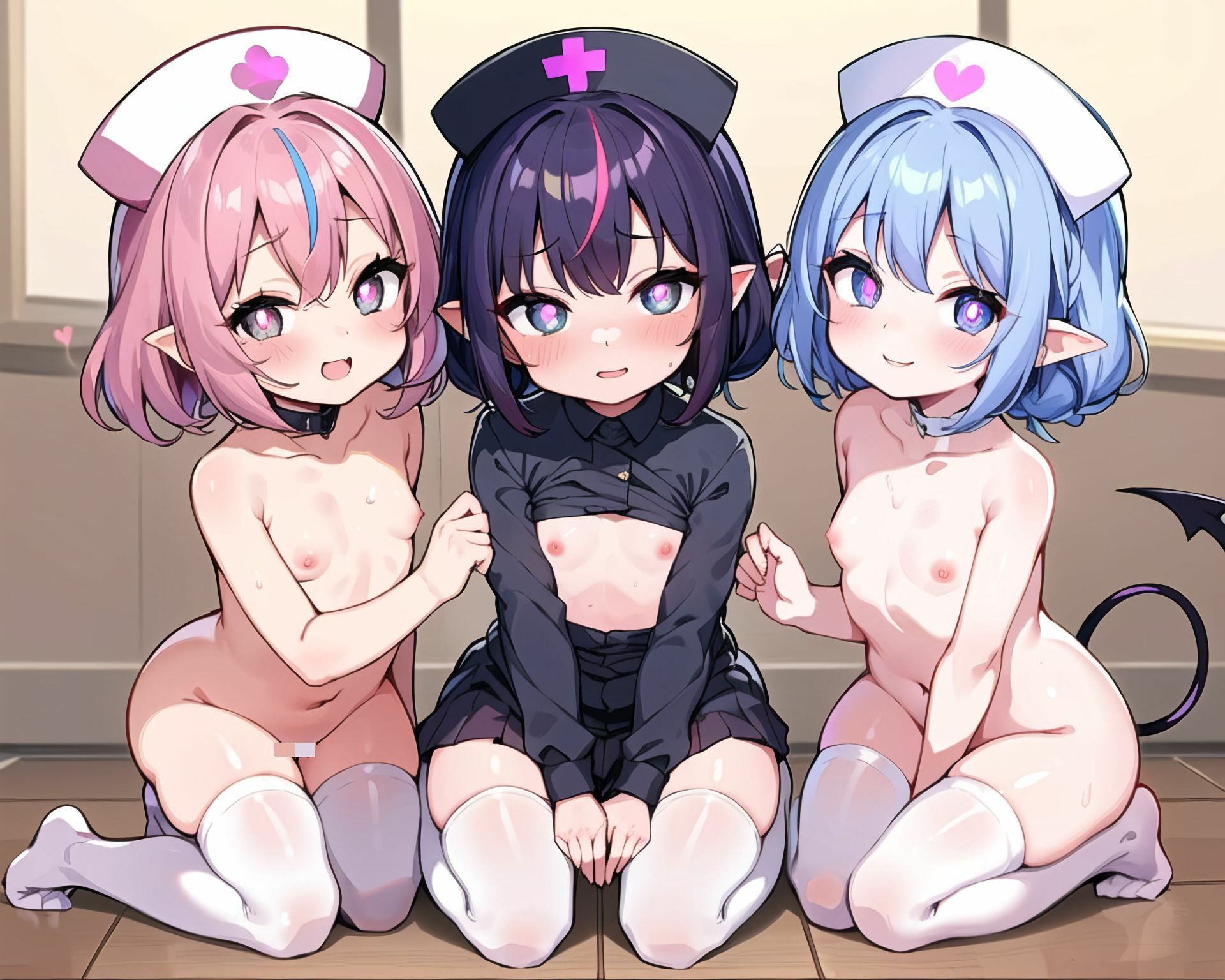 サンプル画像2:サキュバスxハーレム8_ナース服編1(PICT-AI) [d_310827]