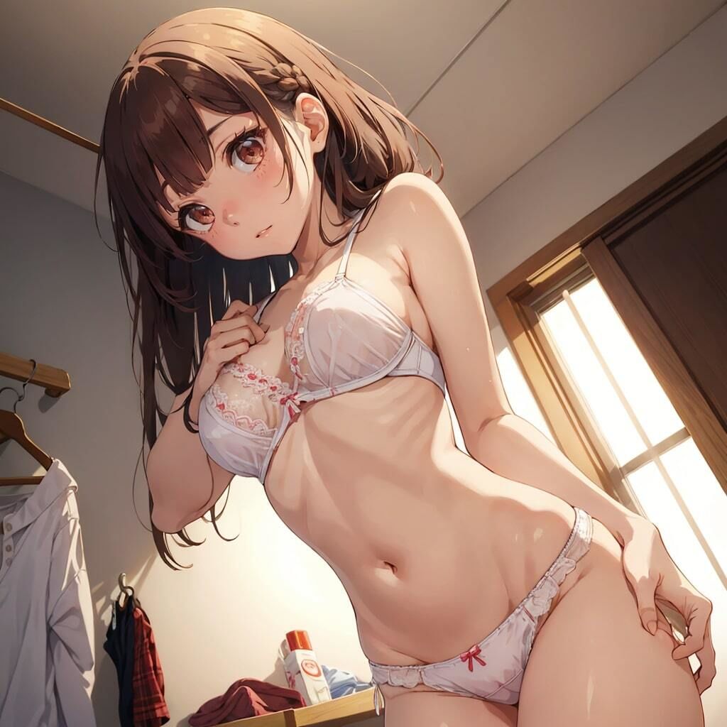 サンプル画像2:着替え中！-私服編-(うさぎ温泉) [d_310900]