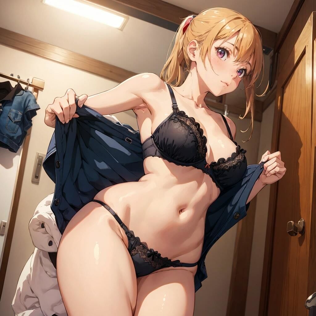 サンプル画像6:着替え中！-私服編-(うさぎ温泉) [d_310900]