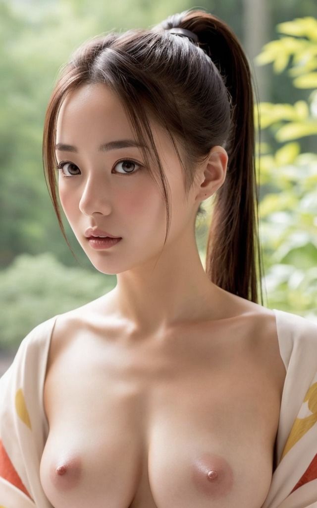 サンプル画像6:「素人美女」着物美女のエッチなおっぱい！(AI美女画像倶楽部) [d_310943]