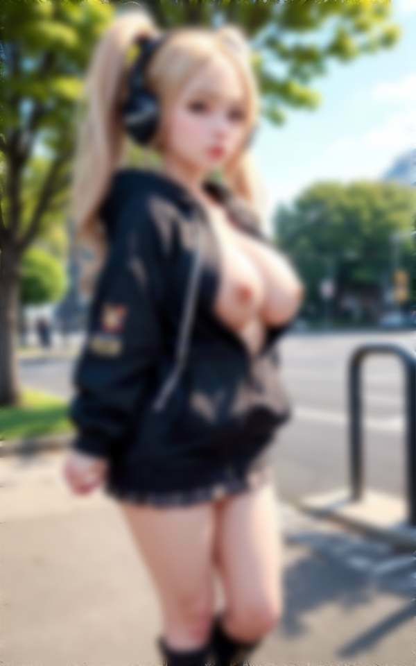 サンプル画像2:僕の彼女がエロ可愛すぎる。ニーハイ・裸パーカー・ノーパン(高画質妄想写真集) [d_310988]