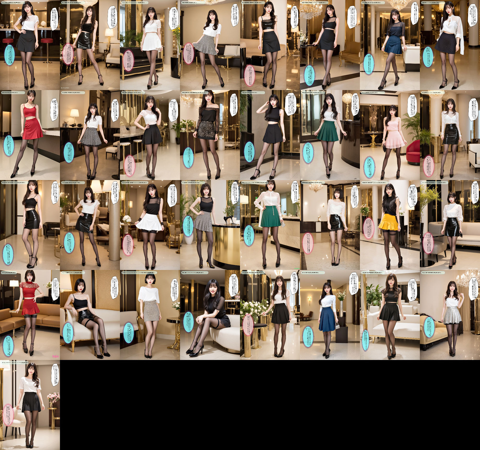 サンプル画像1:エロいオンナの黒ストッキング黒パンプス(あらぶるま) [d_310998]