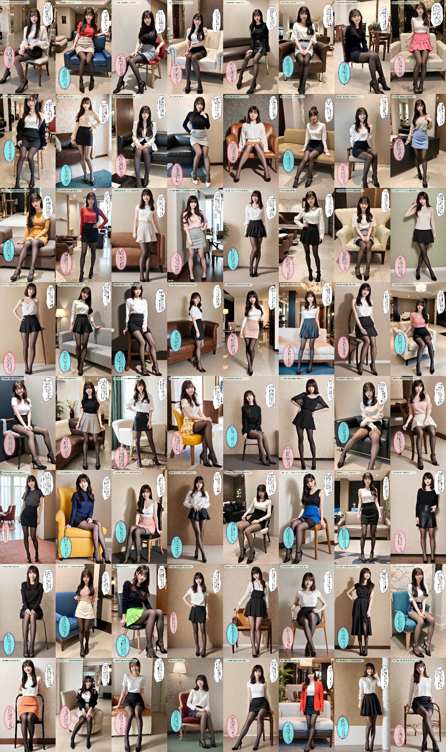 サンプル画像2:エロいオンナの黒ストッキング黒パンプス(あらぶるま) [d_310998]