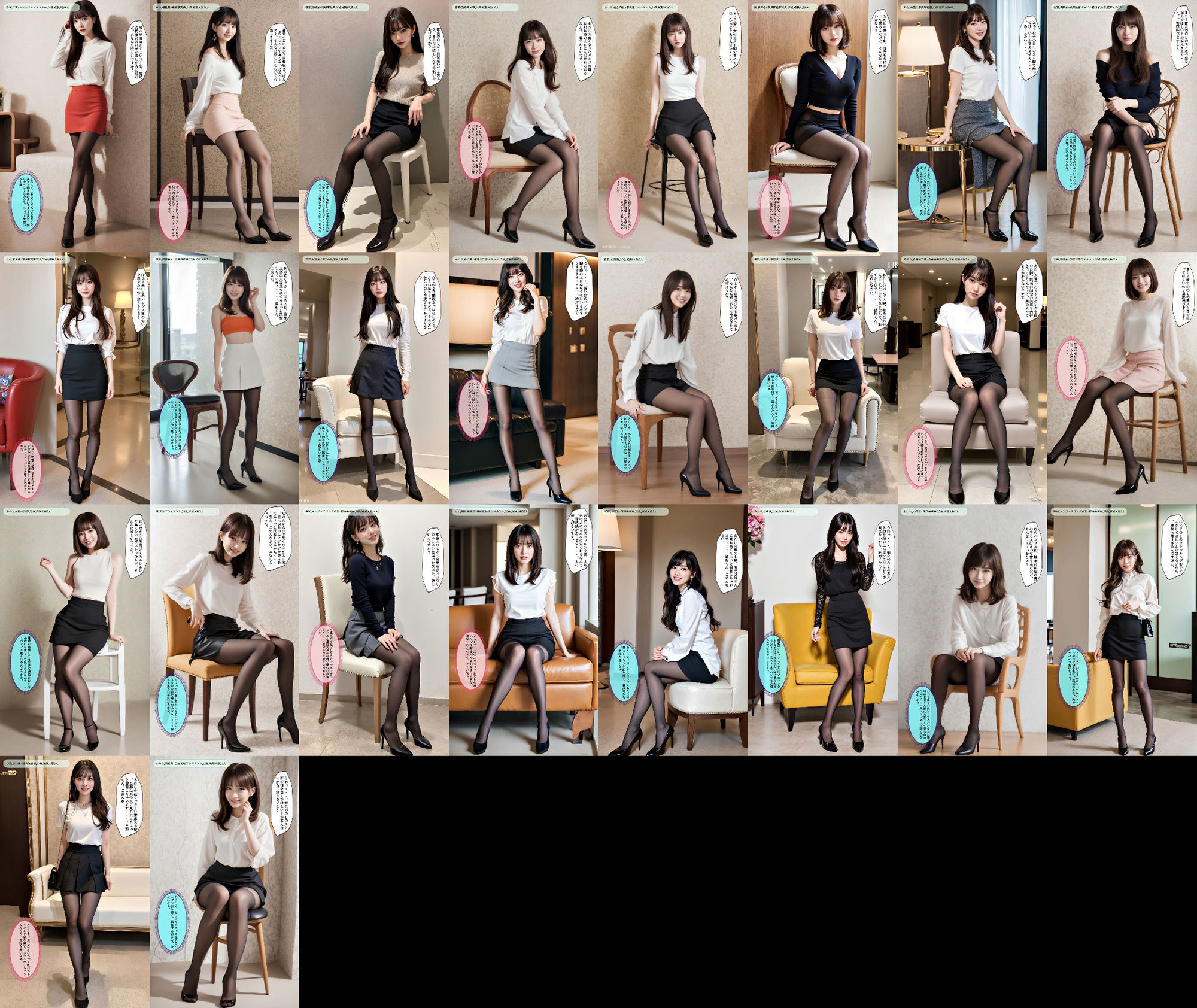 サンプル画像3:エロいオンナの黒ストッキング黒パンプス(あらぶるま) [d_310998]