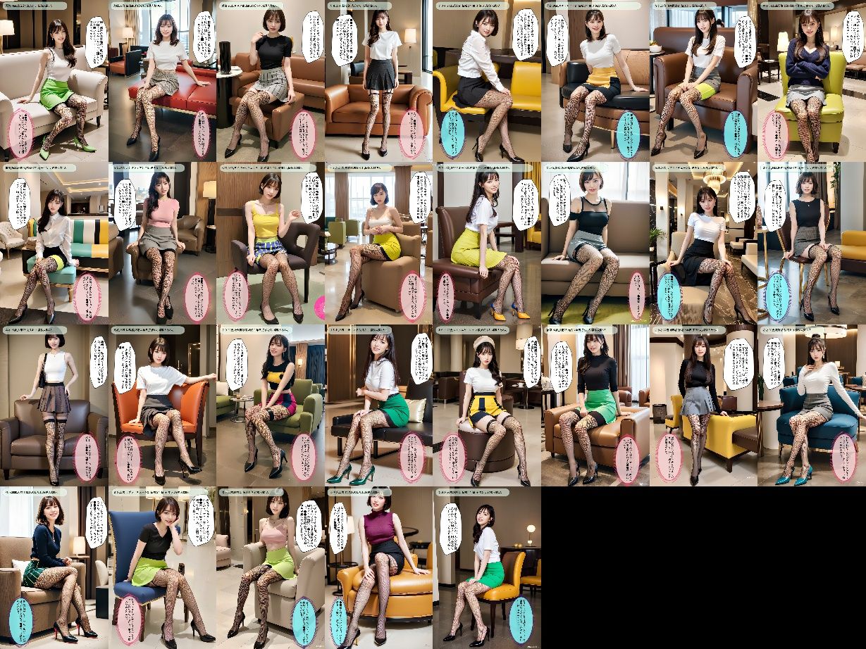 サンプル画像1:同僚OLの網タイツパンプス美脚(あらぶるま) [d_311018]