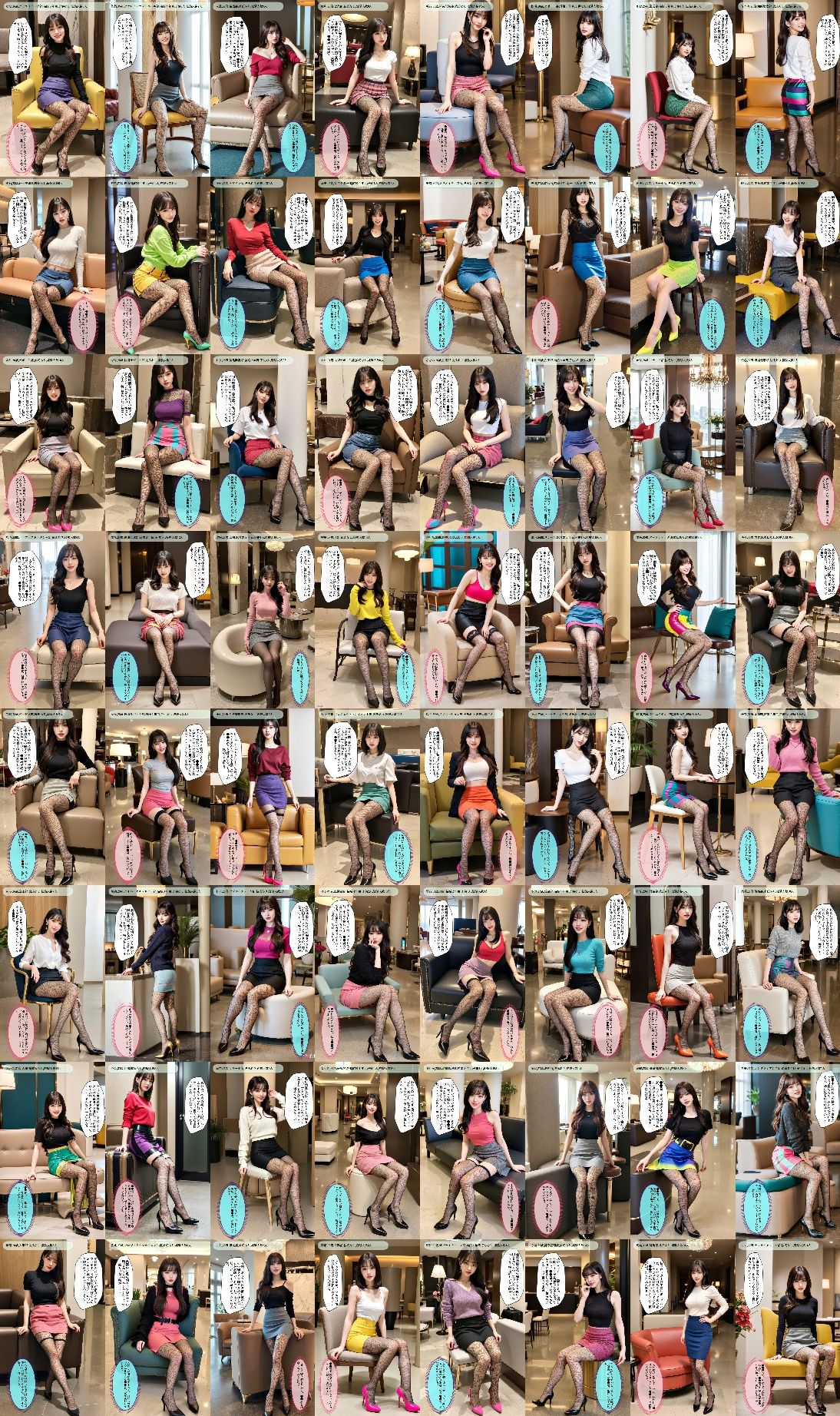 サンプル画像2:同僚OLの網タイツパンプス美脚(あらぶるま) [d_311018]