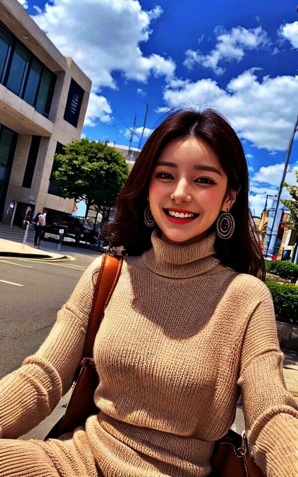 サンプル画像5:可愛くてちょっとH。お茶目で従順。僕の彼女にエロニット着てもらってデートする。(極太バッハ) [d_311048]