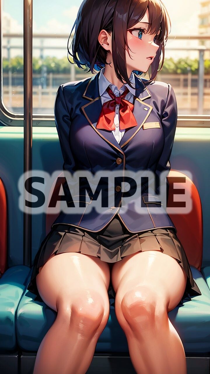 サンプル画像1:電車パンチラ制服女子(AI愛create) [d_311202]