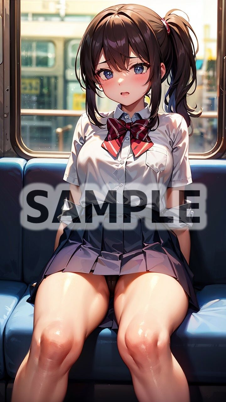 サンプル画像2:電車パンチラ制服女子(AI愛create) [d_311202]