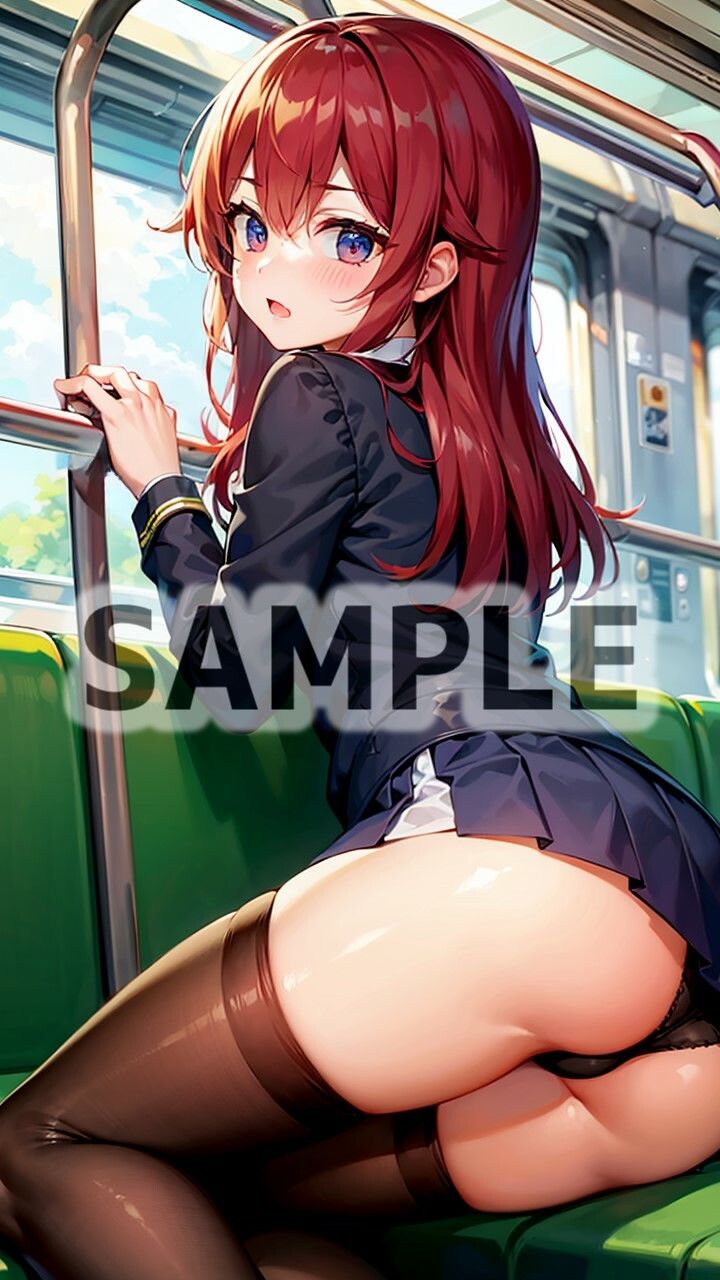 サンプル画像5:電車パンチラ制服女子(AI愛create) [d_311202]