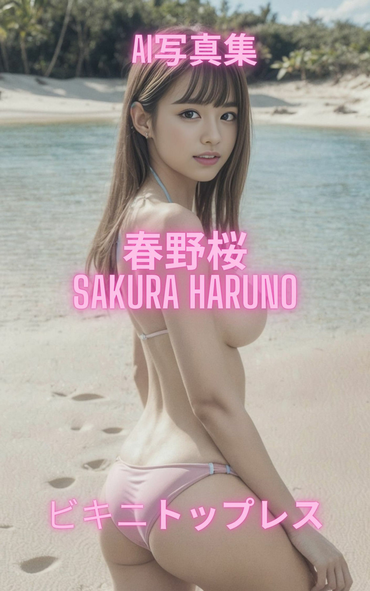 サンプル画像3:AI写真集 春野桜 Sakura Haruno ビキニトップレス(Premium Girls) [d_311214]