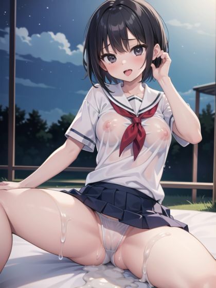 サンプル画像1:洗脳淫乱JKロリコンの野外プレイ(梵天) [d_311275]