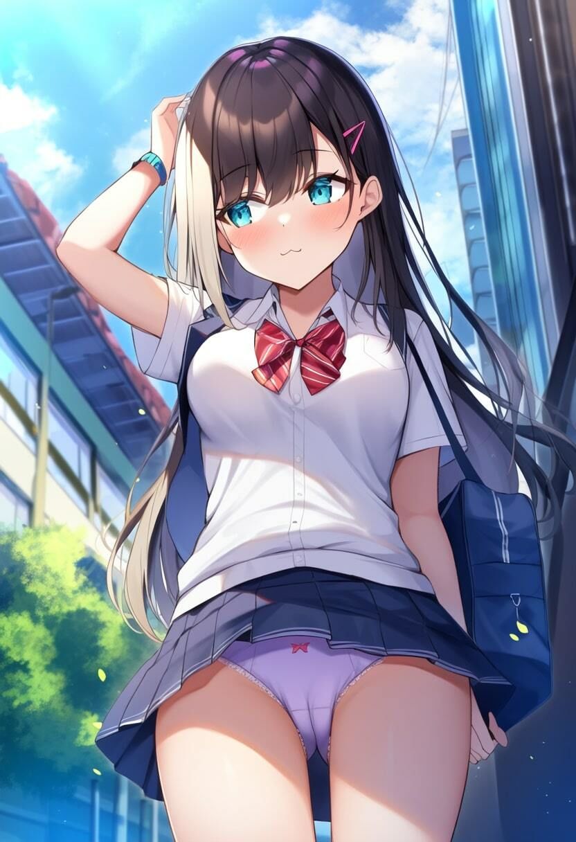 サンプル画像3:【盗撮】JKのエロ過ぎなマンすじパンチラが見たい！・500枚(撮影記録イラスト係) [d_311276]