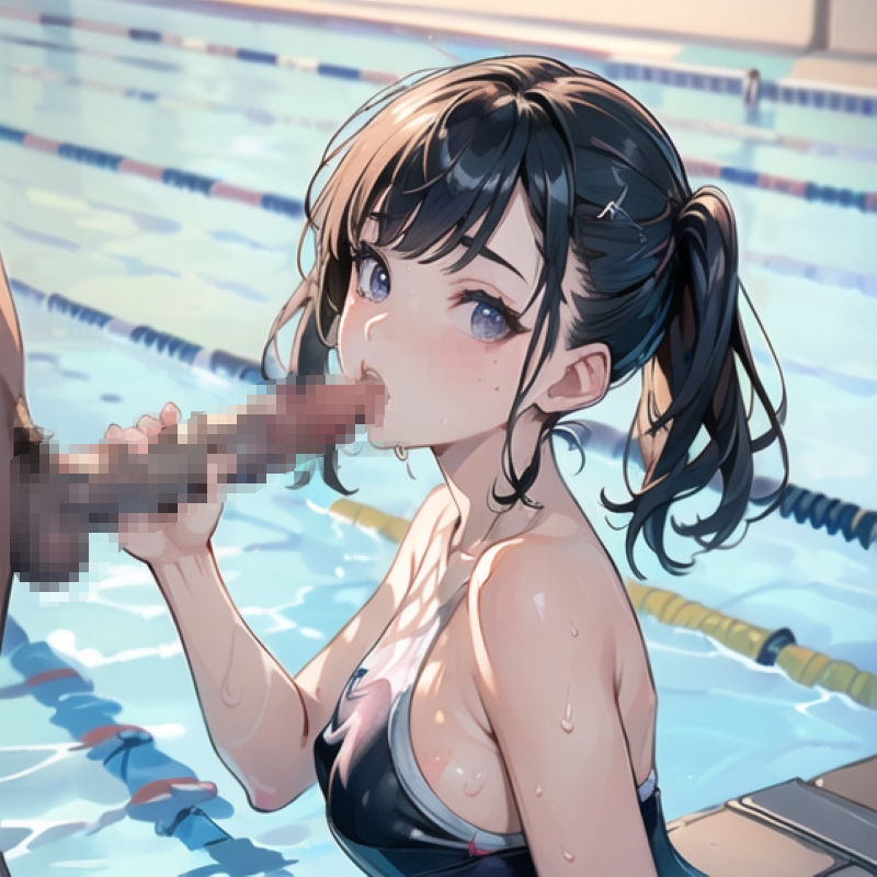 サンプル画像4:ビート版 ？おちんちんが無いと泳げない？(AIグラビア宝庫) [d_311309]