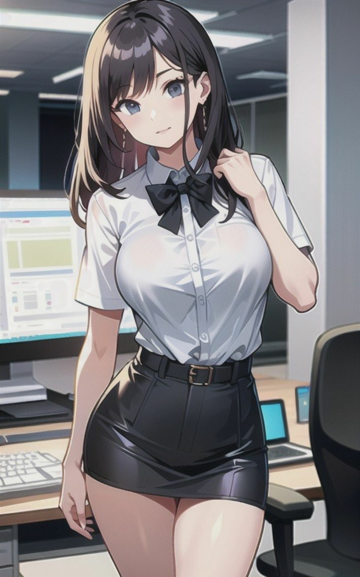 サンプル画像1:AI美女イラストvol.19オフィスの誘惑(AI Girls Creation) [d_311341]