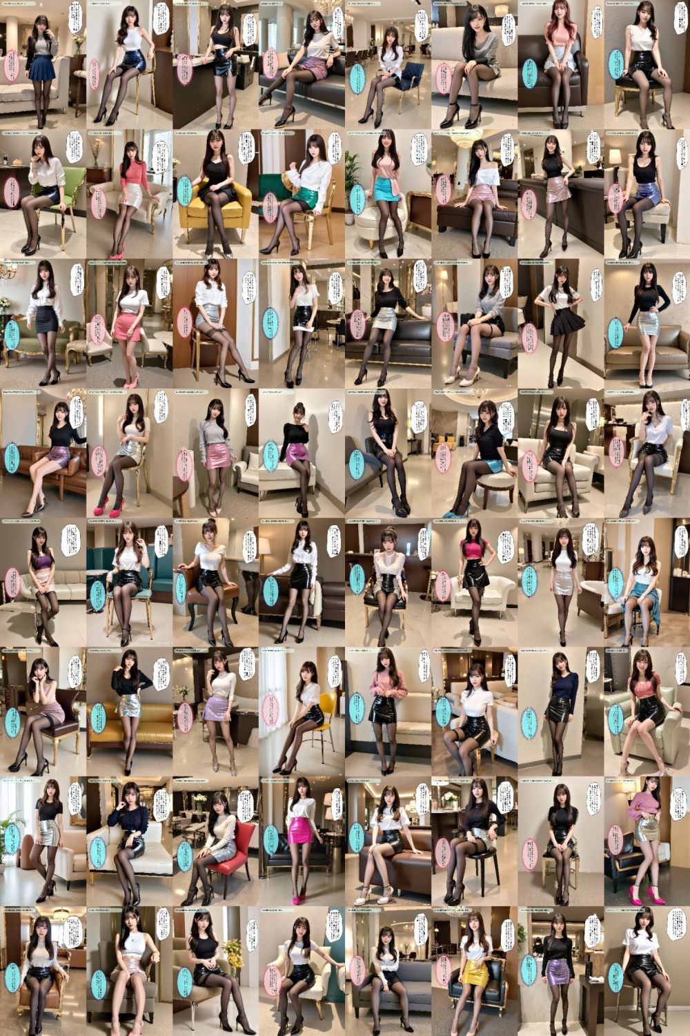 サンプル画像1:高嶺の花のOL美女のパンスト美脚(あらぶるま) [d_311358]