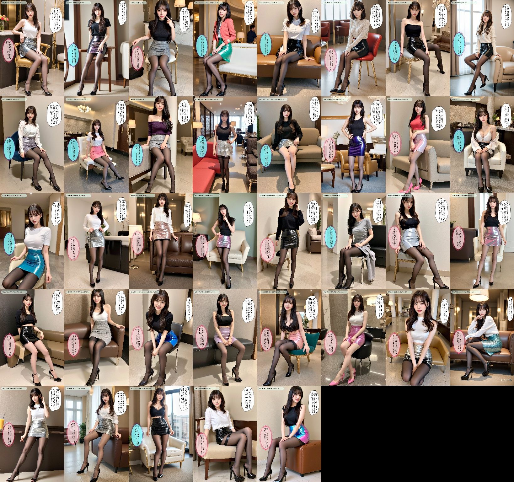 サンプル画像2:高嶺の花のOL美女のパンスト美脚(あらぶるま) [d_311358]