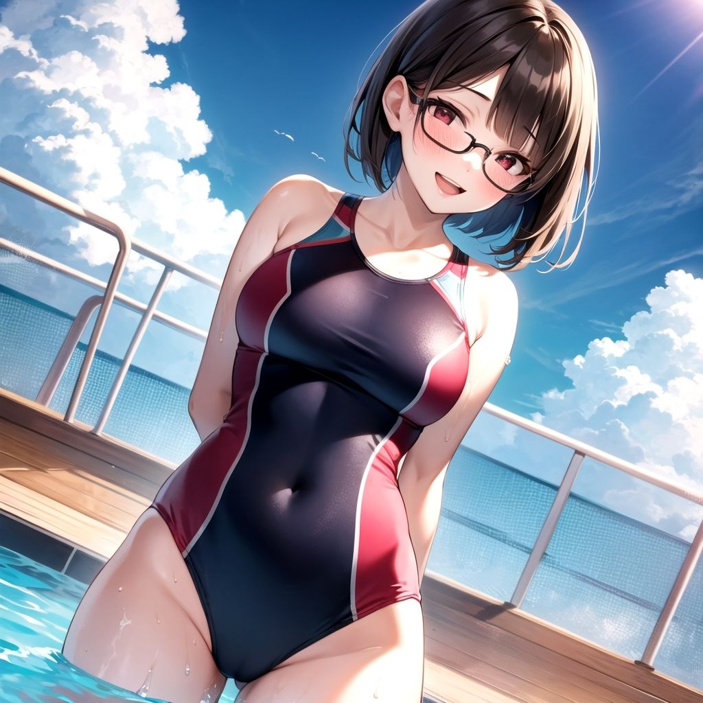 サンプル画像1:黒髪ショート眼鏡っ娘CG集(Rana) [d_311362]