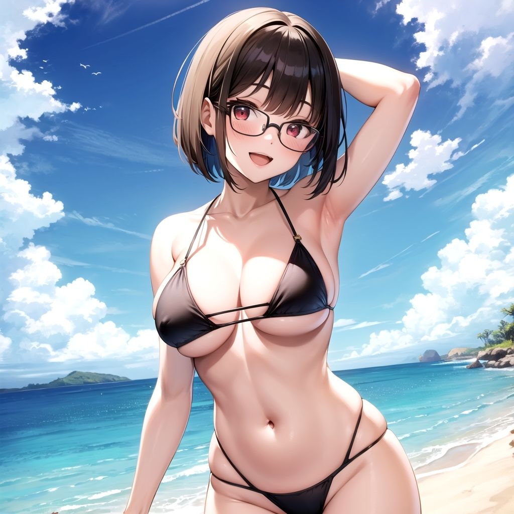 サンプル画像3:黒髪ショート眼鏡っ娘CG集(Rana) [d_311362]