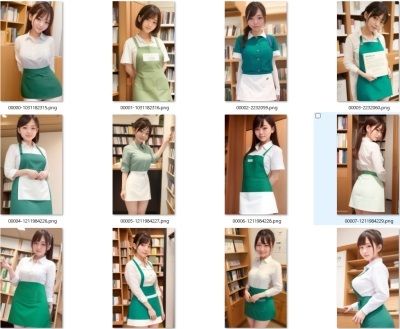 サンプル画像1:本屋の店員(宿題見せて) [d_311480]