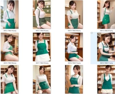 サンプル画像2:本屋の店員(宿題見せて) [d_311480]