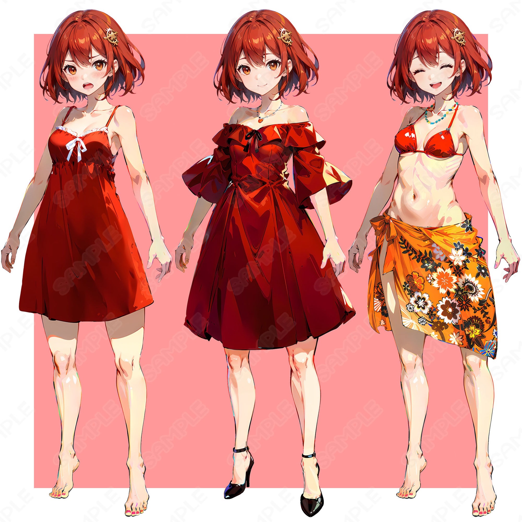 サンプル画像1:【立ち絵素材】 女魔法使い_表情差分16種_服装差分3種(Min) [d_311586]