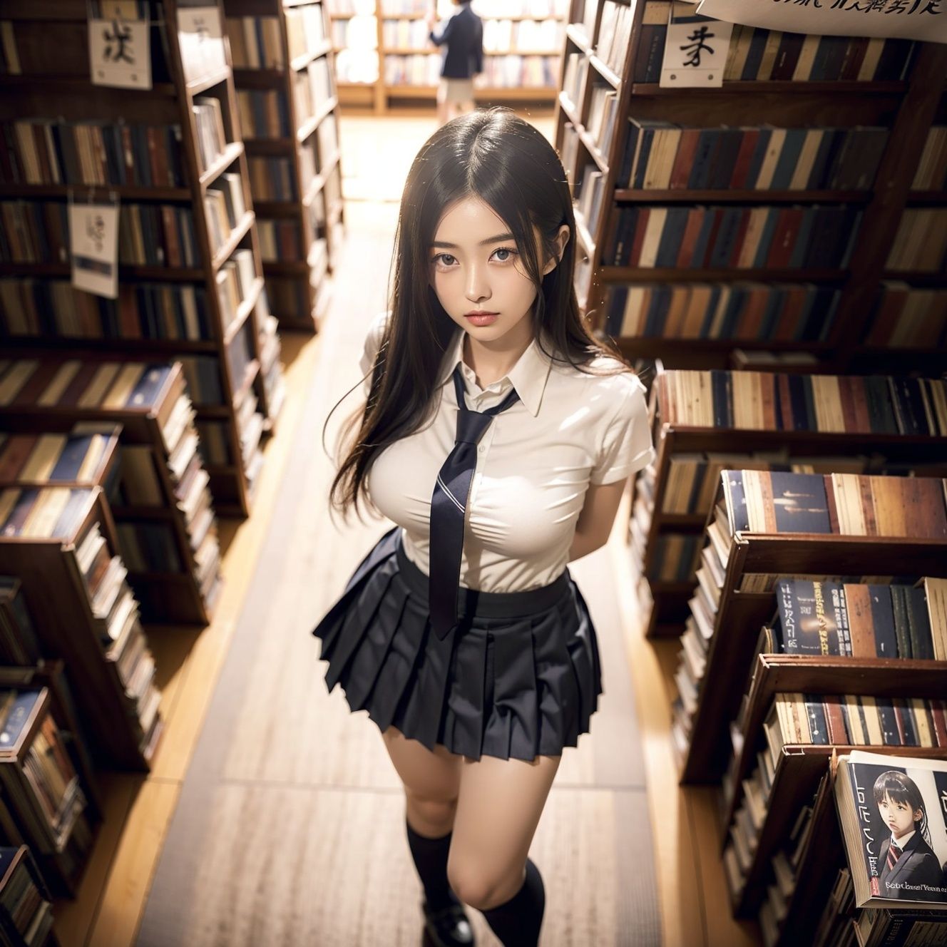 サンプル画像1:制服美少女と露出の日常(土度℃) [d_311662]