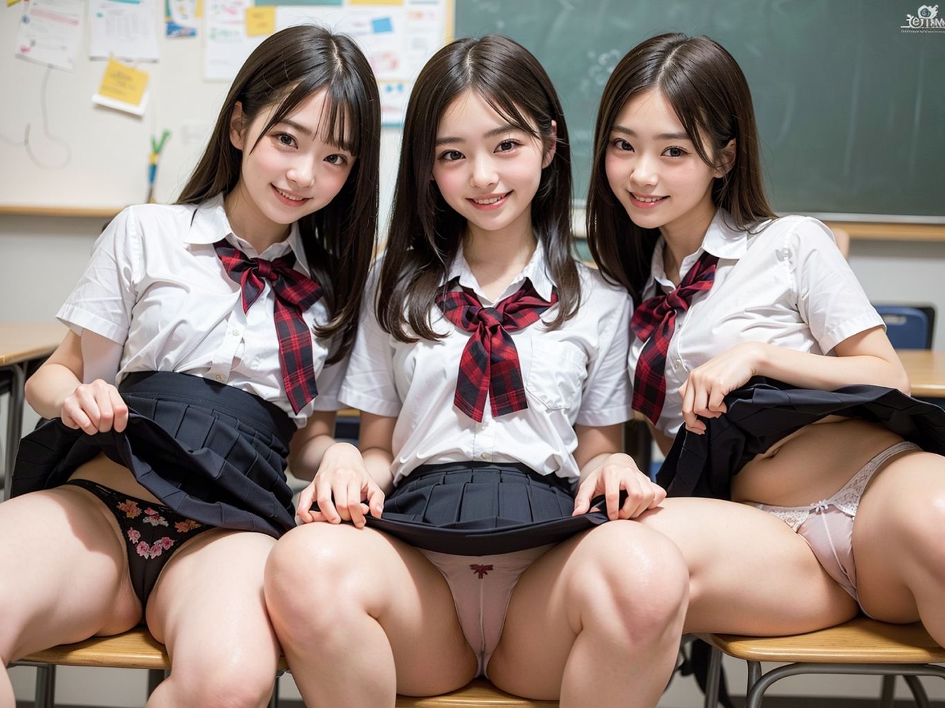 サンプル画像2:制服女子ハーレム4(トープスター) [d_311665]