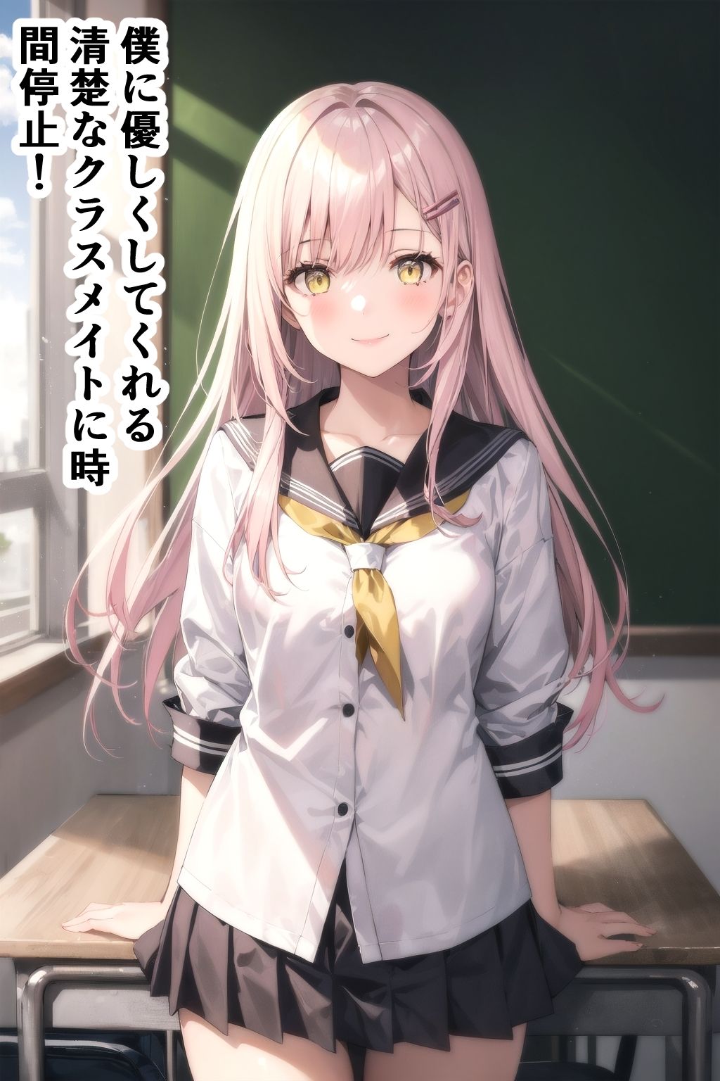 サンプル画像1:［イラスト集］［200枚↑］［時間停止］［ぶっかけ］ 時間停止を使わざるを得ない_清楚系クラスメイト編(ラコーンシティ) [d_311875]