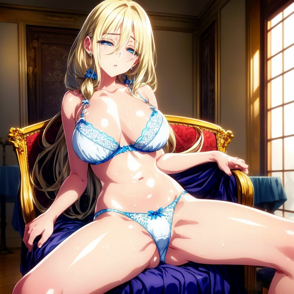 金髪クールな下着美少女AIイラスト集※アニメ【400枚】の画像9