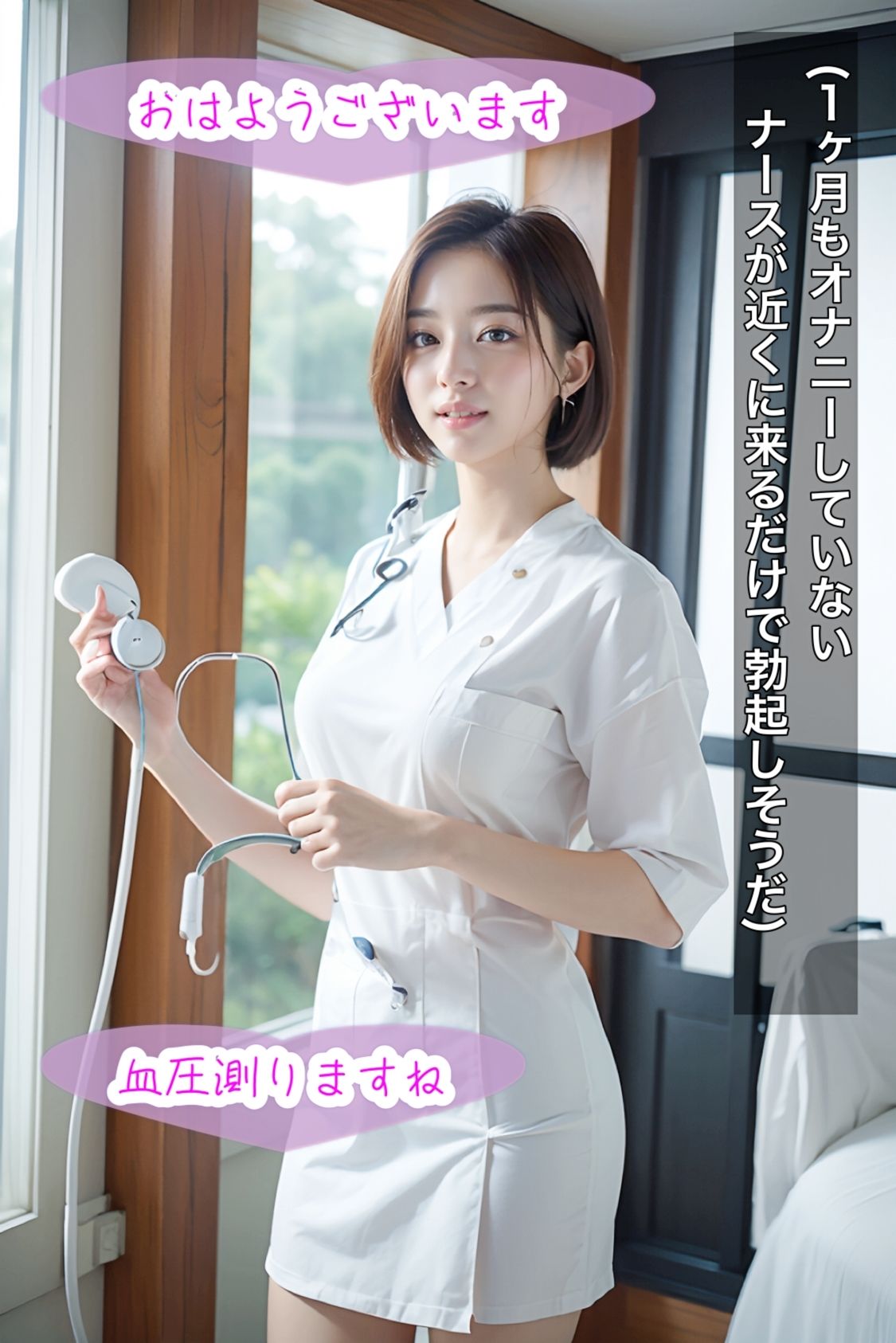 サンプル画像1:夜勤ナースの弱みを握ってSEXしてもらう話(Mスタ) [d_311957]