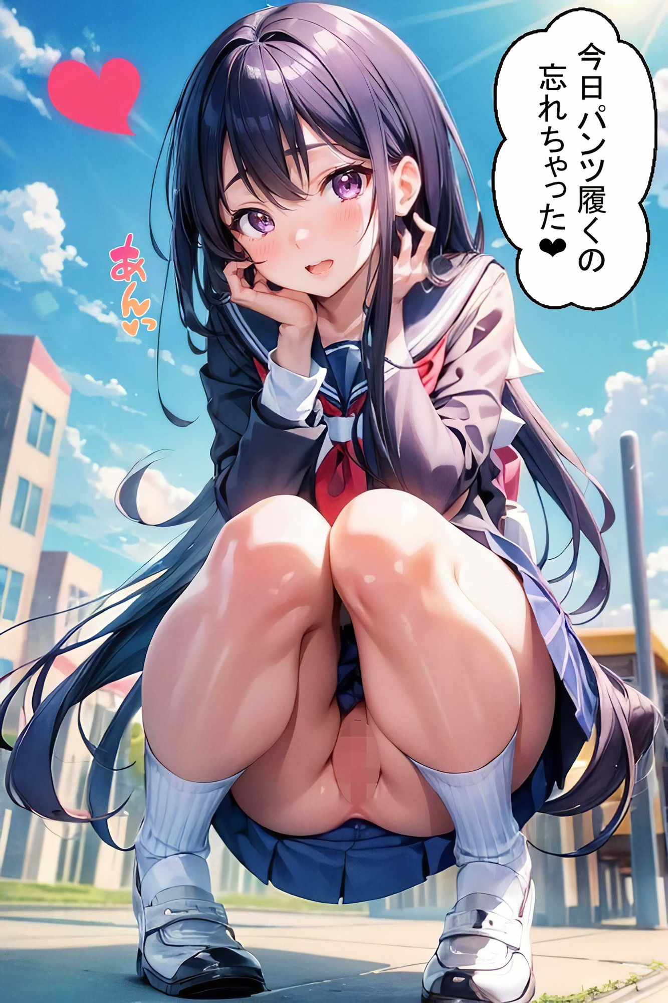 サンプル画像2:プリ尻マン開学園（エッチなセリフ付き）(AI Beauties Lab) [d_312050]