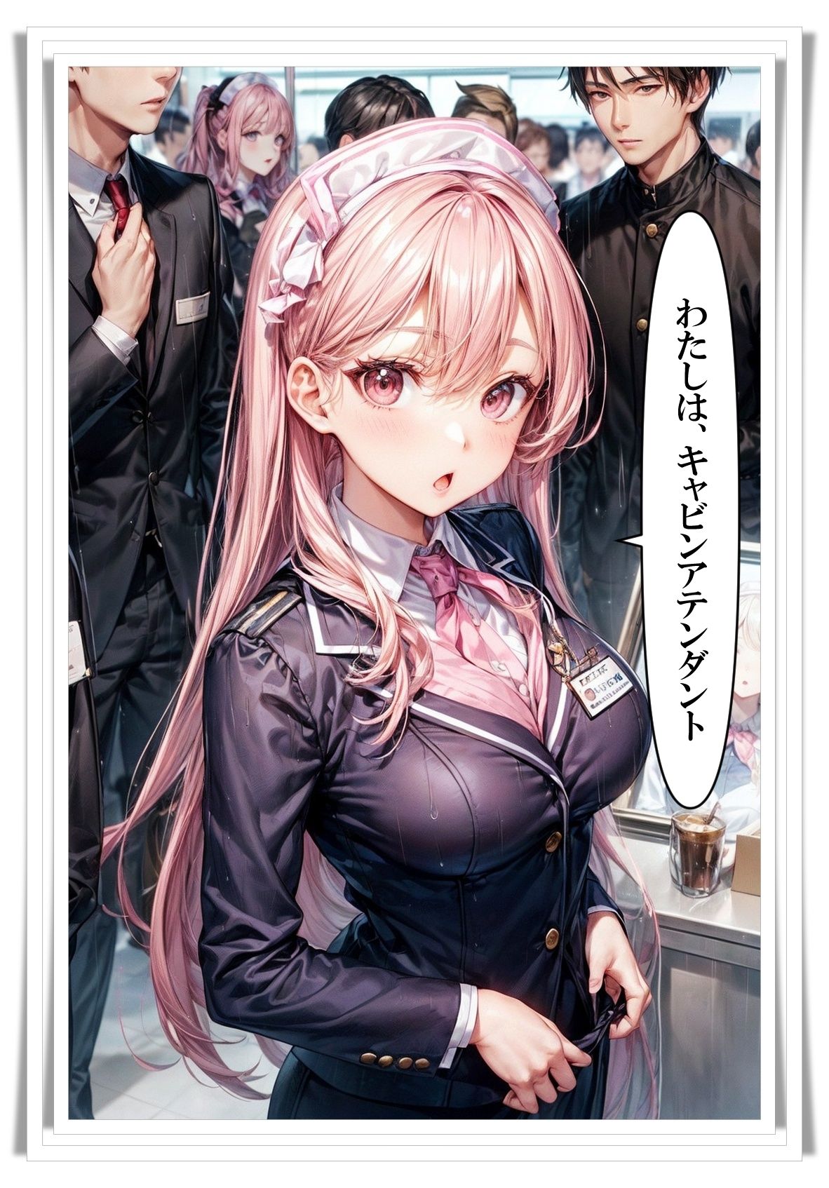 サンプル画像1:CAは今日も予約でいっぱい(ピクセル詩人) [d_312090]