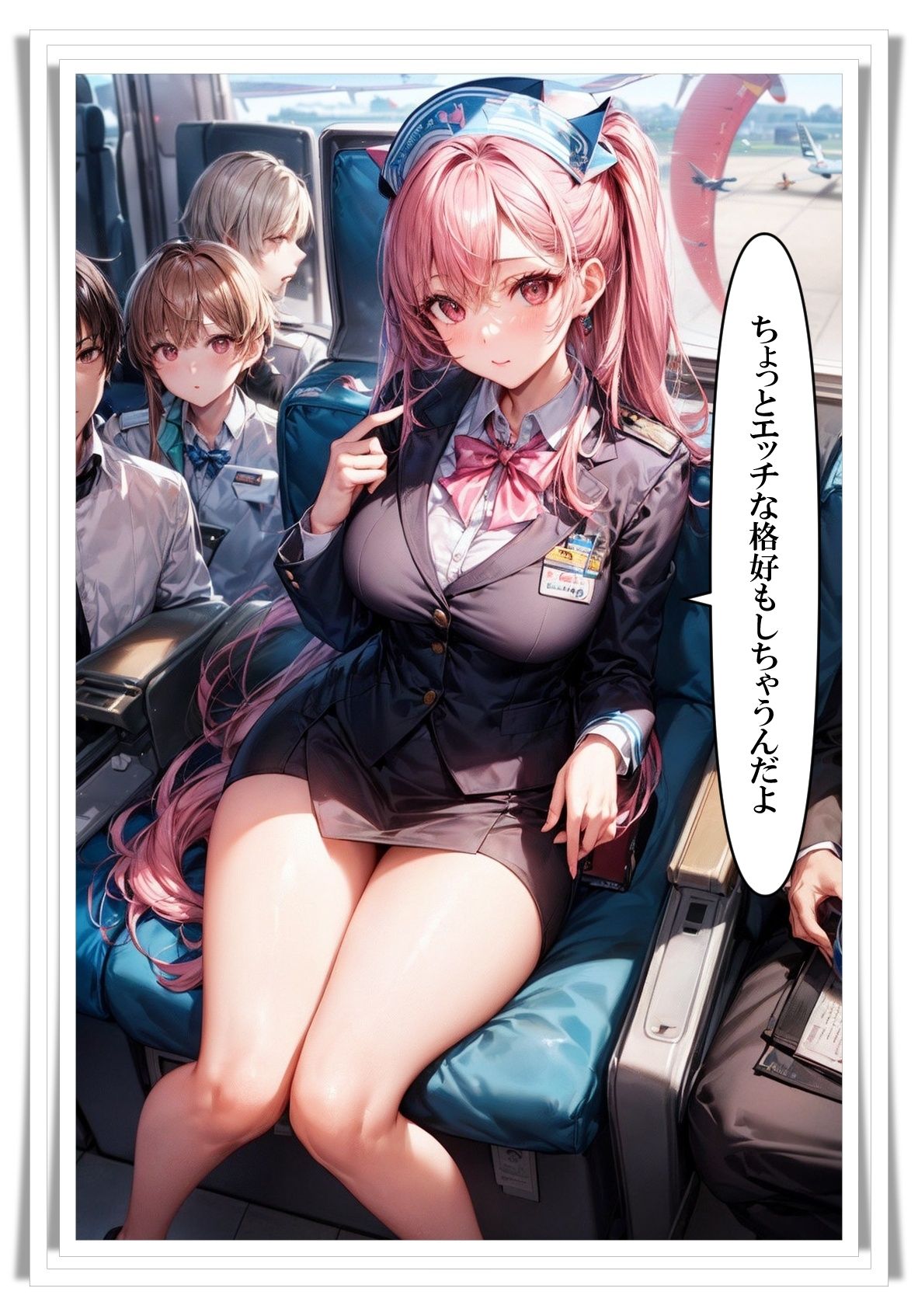 サンプル画像2:CAは今日も予約でいっぱい(ピクセル詩人) [d_312090]