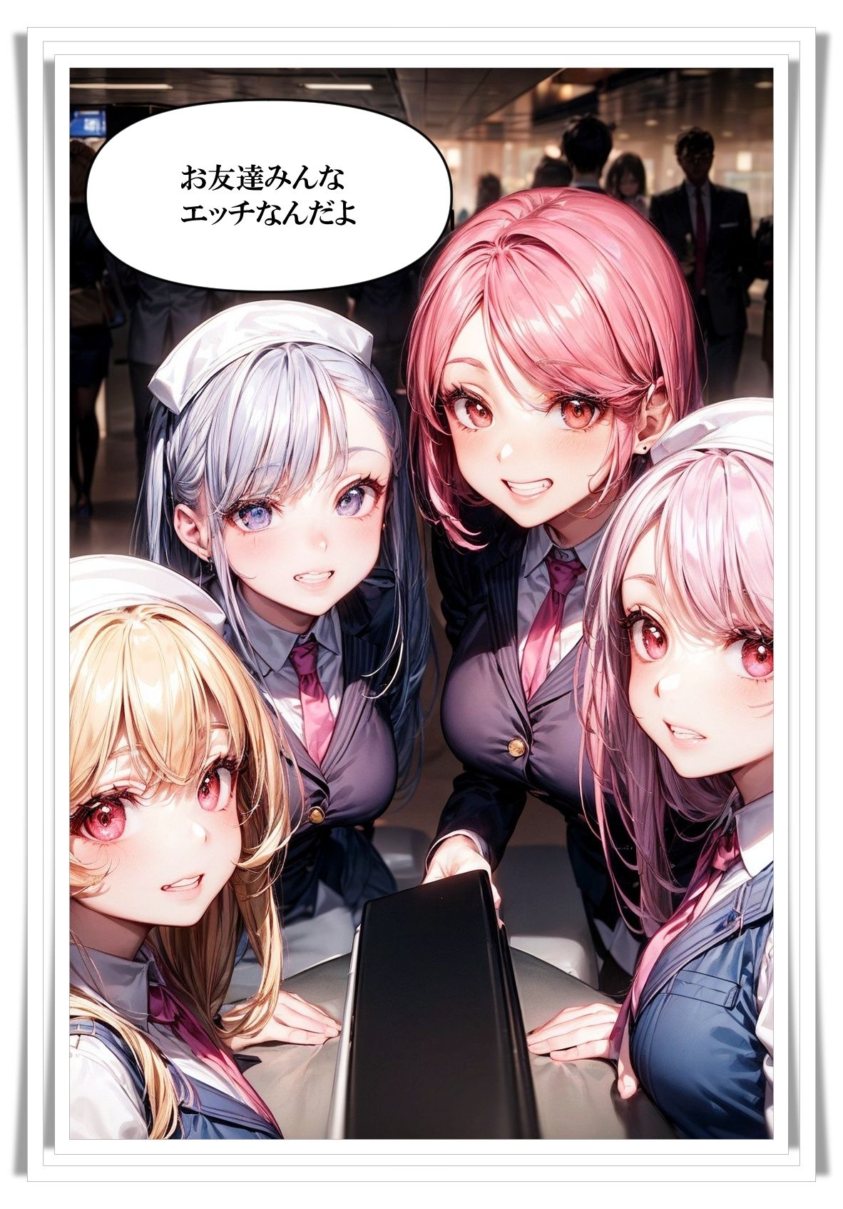 サンプル画像3:CAは今日も予約でいっぱい(ピクセル詩人) [d_312090]