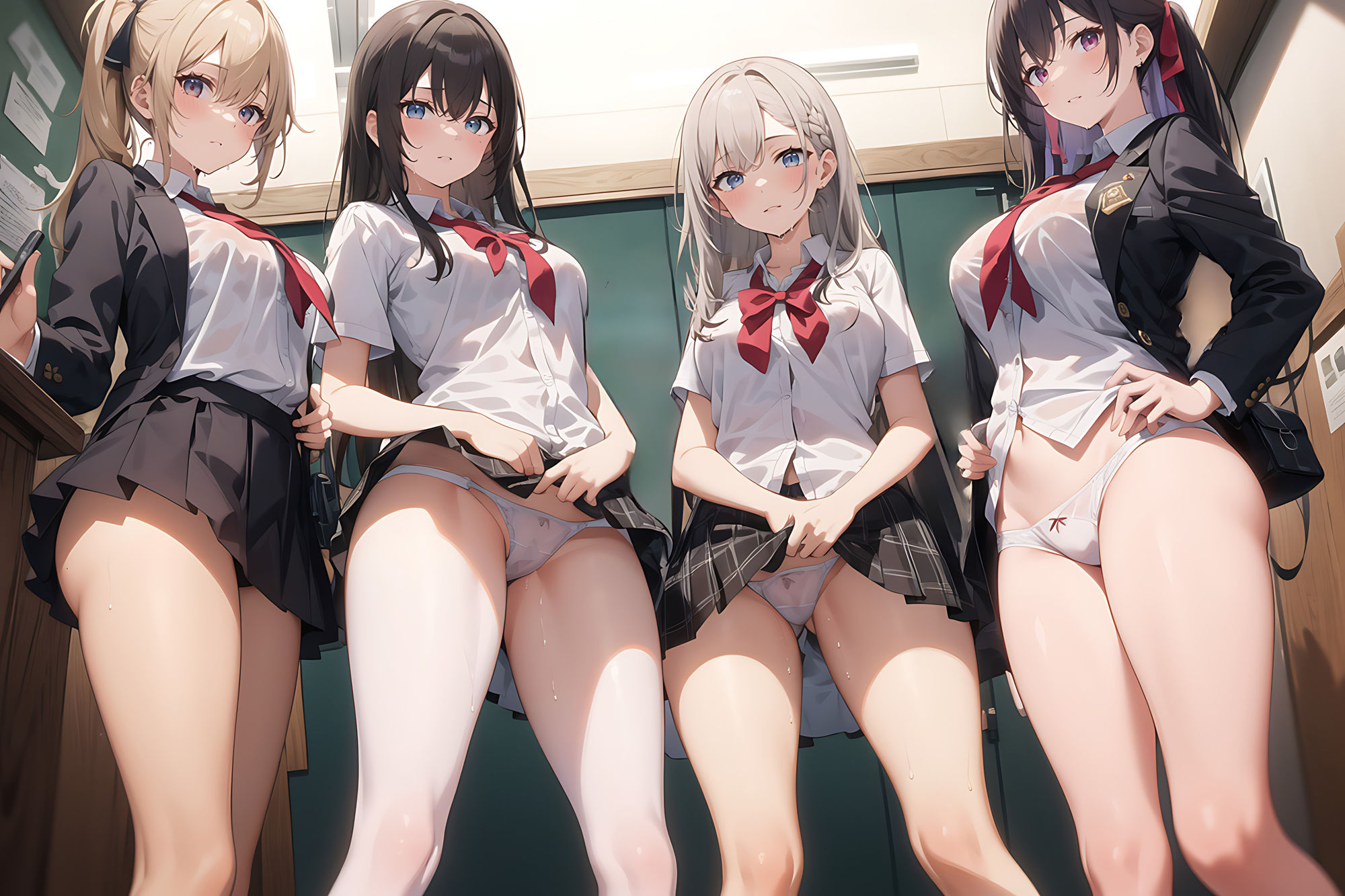 サンプル画像1:ハーレム×美少女(aiもちち) [d_312128]