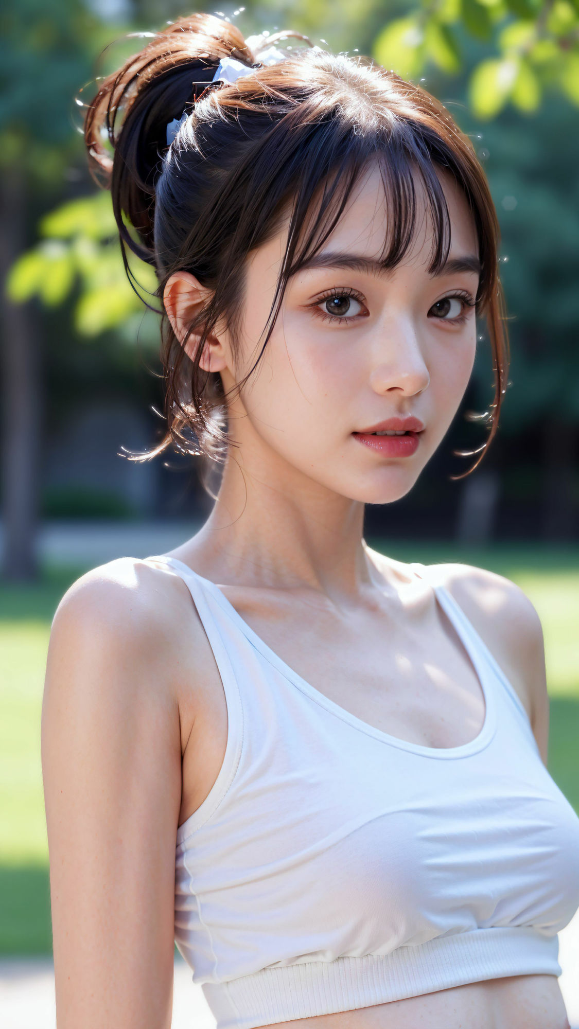 サンプル画像2:露出狂な制服女子【4K超高画質】コスプレ・フェラチオ・開脚(愛の女神) [d_312272]